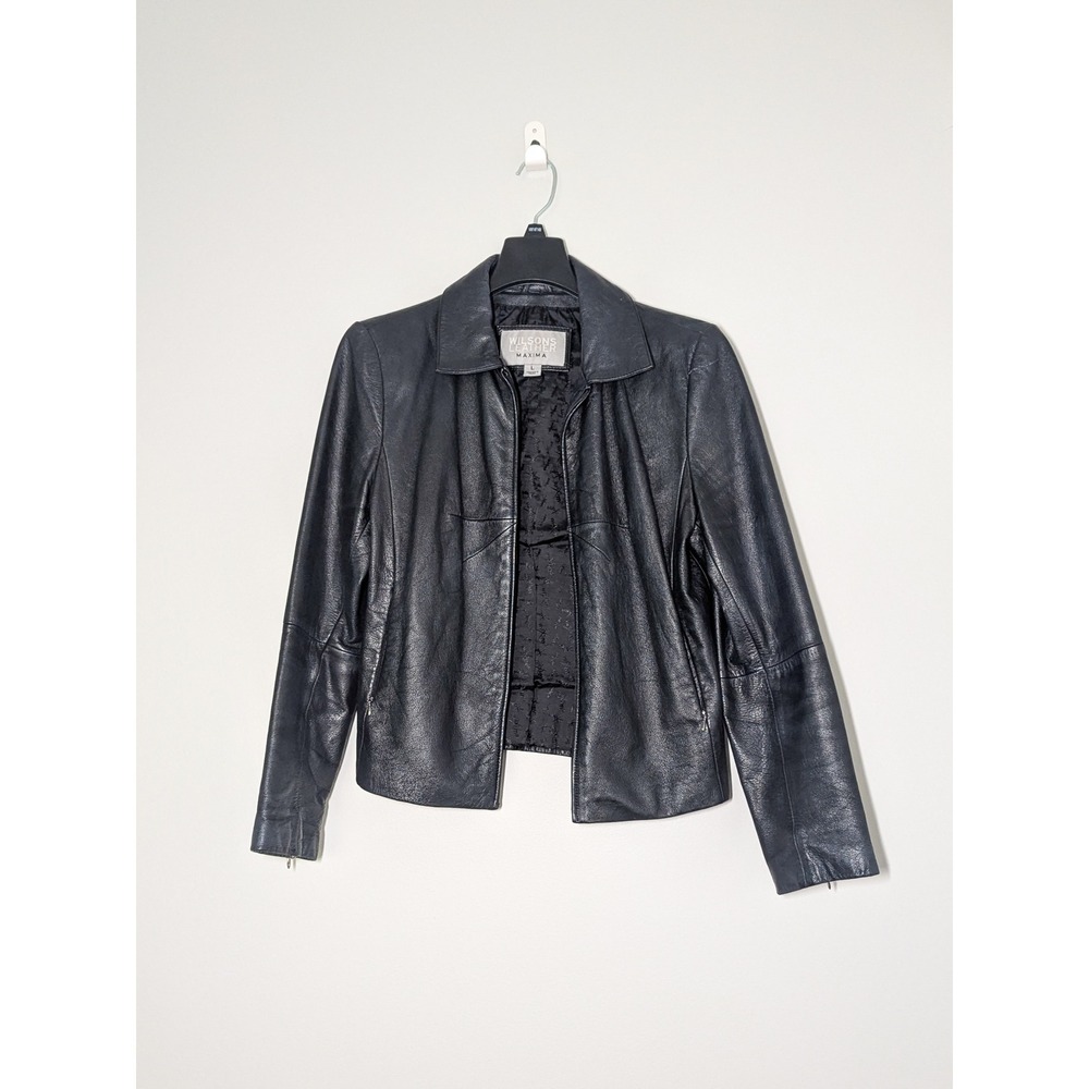 Vintage Wilsons Leather Maxima Genuine Leather Zip-Front Jacket Women's Large